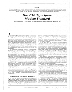 The V.34 High-Speed Modem Standard - IEEE