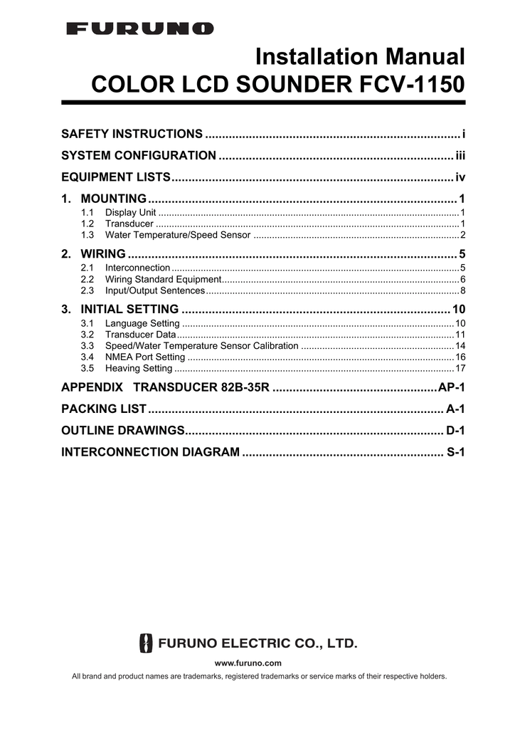 Furuno Transducer Wiring Diagram - Wiring Diagram