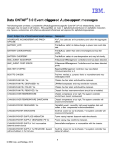 Data ONTAP® 8.0 Event-triggered Autosupport messages
