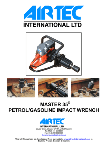 Master 35 Impact Wrench Maintenance Manual