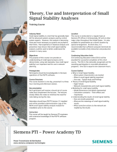 Theory, Use and Interpretation of Small Signal Stability Analyses