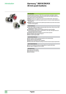 1 2 3 4 5 6 7 8 9 10 Harmony™ 9001K/SK/KX 30 mm push buttons