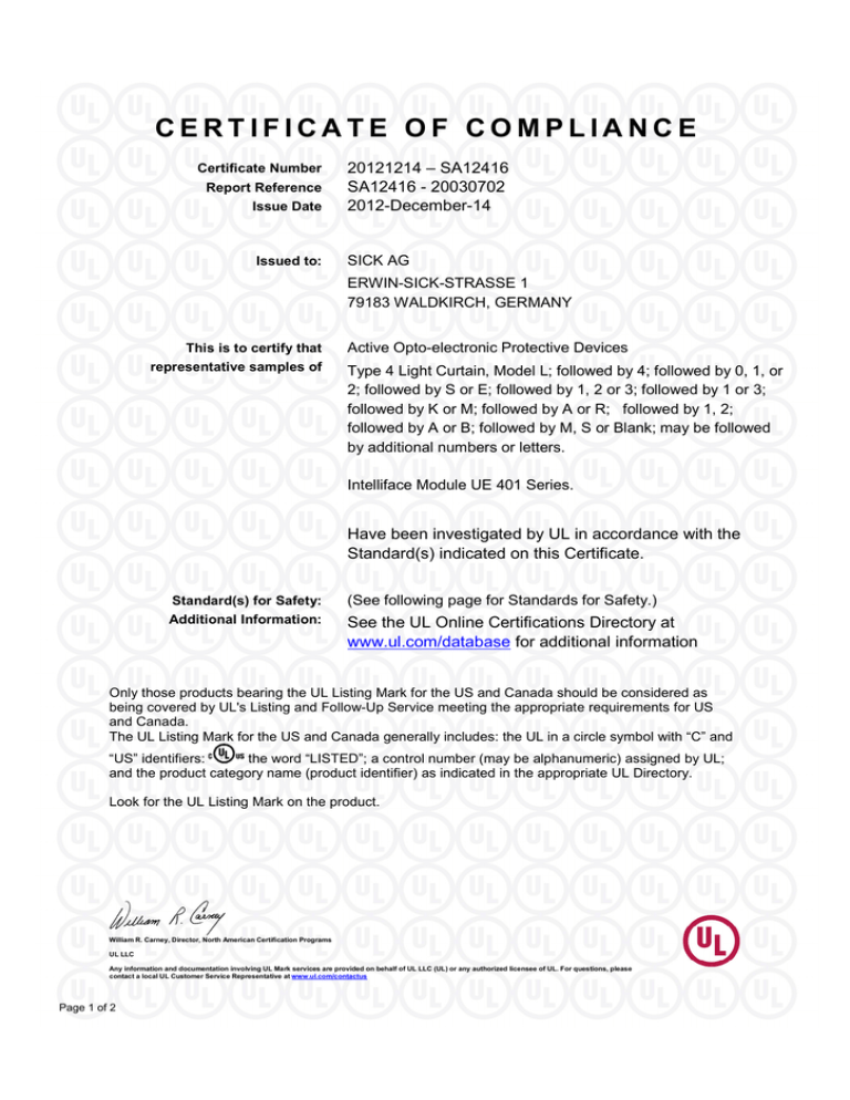 CERTIFICATE OF COMPLIANCE