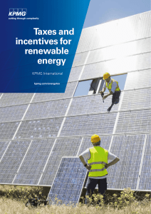 Taxes and incentives for renewable energy