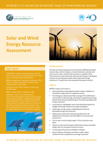 Solar and Wind Energy Resource Assessment