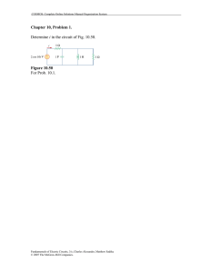 Chapter 10, Problem 1. Determine i in the circuit of Fig. 10.50. Figure
