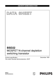 MOSFET N-channel depletion switching transistor