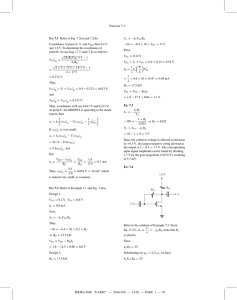 Electronics Exercise Solutions: Transistor Circuits & Amplifiers