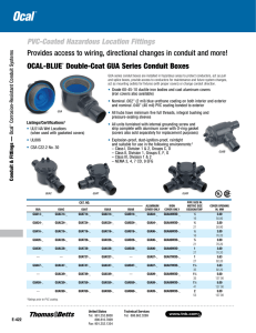 PVC-Coated Hazardous Location Fittings Provides access to wiring
