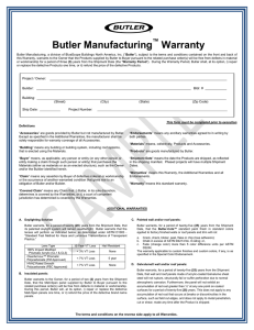 Butler Manufacturing Warranty