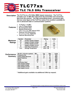 TLC77xs - TLC Precision Wafer Technology