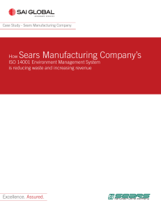 How Sears Manufacturing Company`s ISO 14001