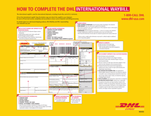 How To Complete The Dhl International Waybill