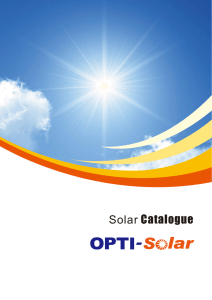 Solar Catalogue - OPTI