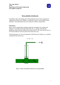Wellbore Storage: Petroleum Engineering Lecture Notes