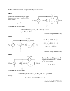 Mesh Current Analysis with Dependent Sources Problems