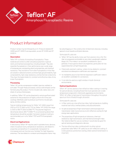 Teflon AF: Amorphous Fluoroplastic Resins - Properties & Uses