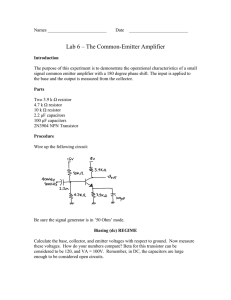 Lab 6 – The Common-Emitter Amplifier