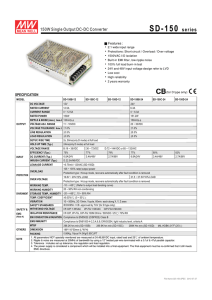 SD-150 Series - Datasheet - Mean Well 150W Single Output DC