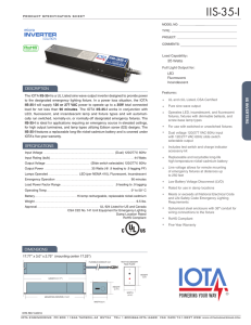 Product Sheet - IOTA Engineering