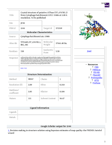 Title Crystal structure of putative ATPase (YP_676785.1)