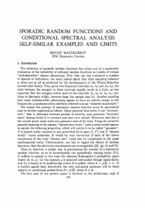 sporadic random functions and conditional spectral