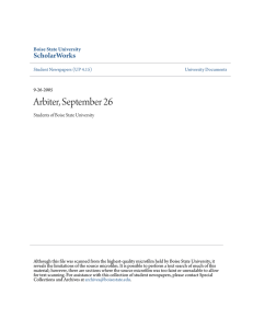 Arbiter, September 26 - ScholarWorks