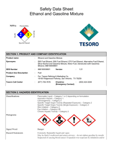 Safety Data Sheet Ethanol and Gasoline Mixture