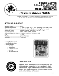 Specs - Revere Industries