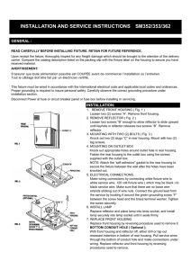 installation and service instructions sm352/353/362