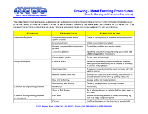 Drawing / Metal Forming Procedures