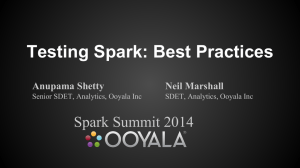 Testing Spark: Best Practices