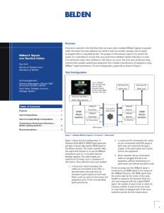 HDBaseT Signals over Bundled Cables Purpose Test Configuration