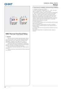 Rel Relays NR8 Thermal Overload Relay