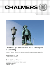 Greenhouse gas emissions from public consumption in Gothenburg
