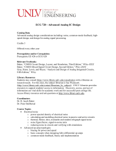 ECG 720 - Advanced Analog IC Design