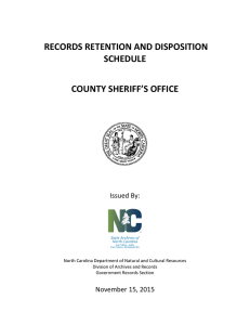 Records Retention and Disposition Schedule