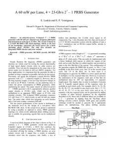 A 60 mW per Lane, 4 × 23-Gb/s 2 – 1 PRBS Generator