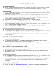 Fact Sheet – Visual Fire Safety Alarms What is the Building Code