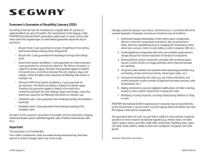 Segway e-bike Warranty