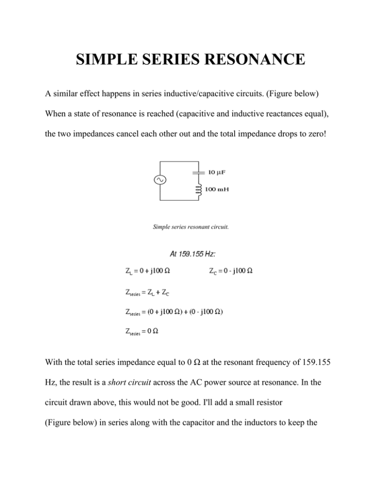 SIMPLE SERIES RESONANCE