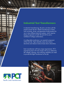 Industrial Test Transformers