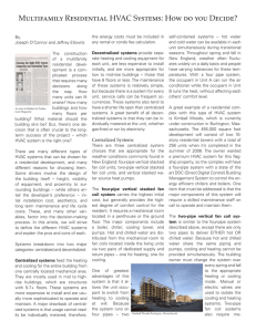 Multifamily Residential HVAC Systems