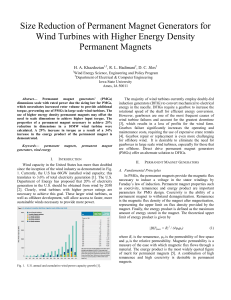 Size Reduction of Permanent Magnet Generators for Wind Turbines
