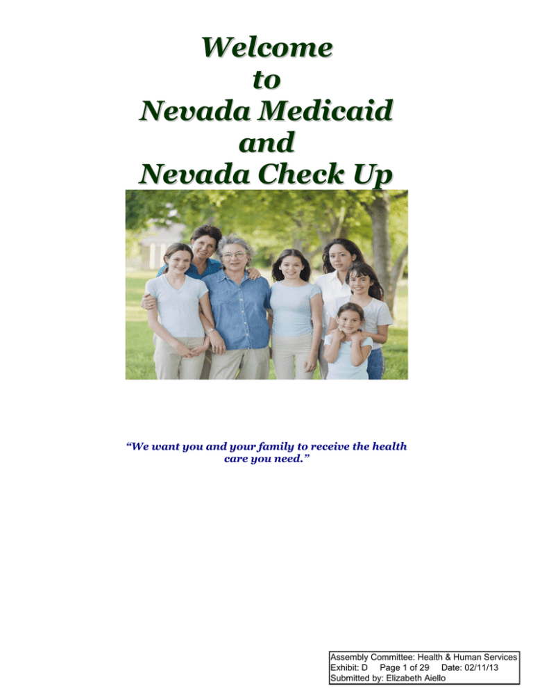 Welcome To Nevada Medicaid And Nevada Check Up Welcome To Nevada Medicaid And Nevada Check Up