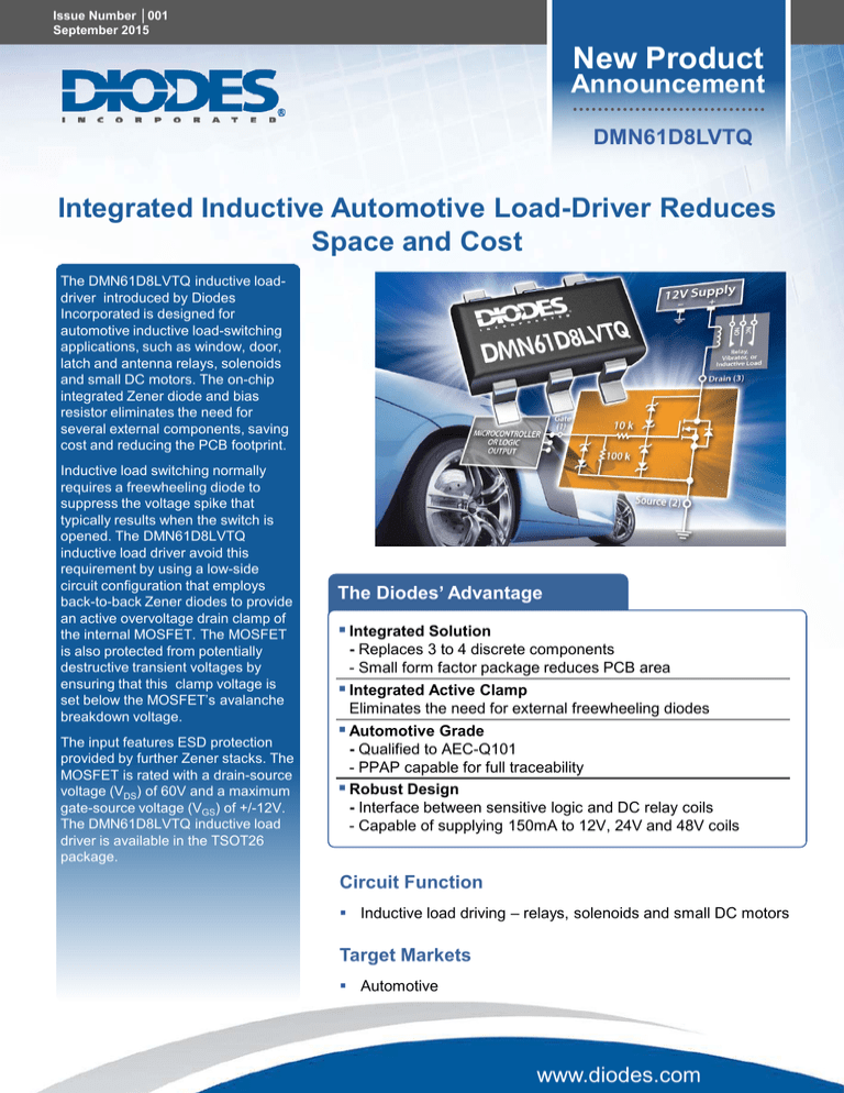 New Product Diodes Incorporated