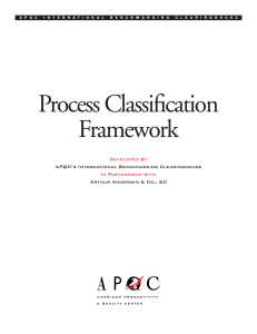 PROCESS CLASSIFICATION FRAMEWORK