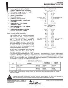 Quadruple Half-H Drivers (Rev. C)