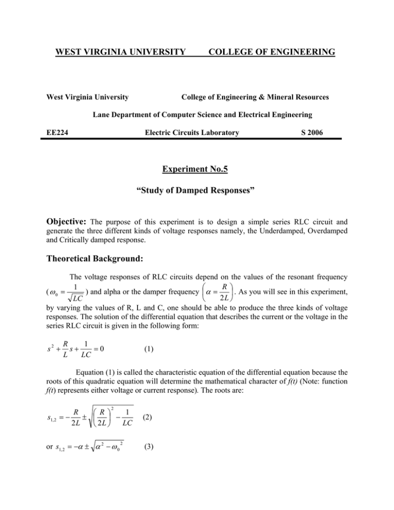 Experiment No.5 - Lane Department of Computer Science and