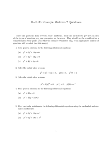 Math 33B Sample Midterm 2 Questions